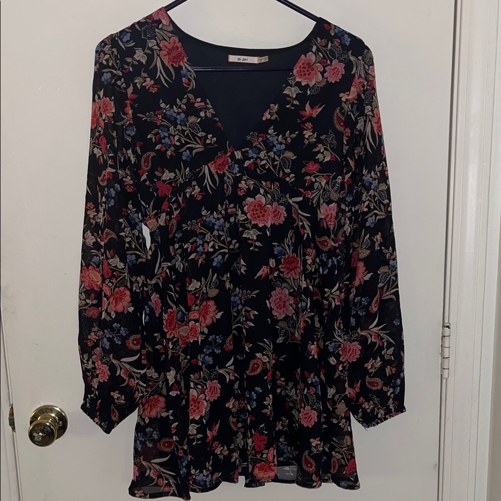 Mi Ami Floral Long Sleeve Dress  | Size XS |